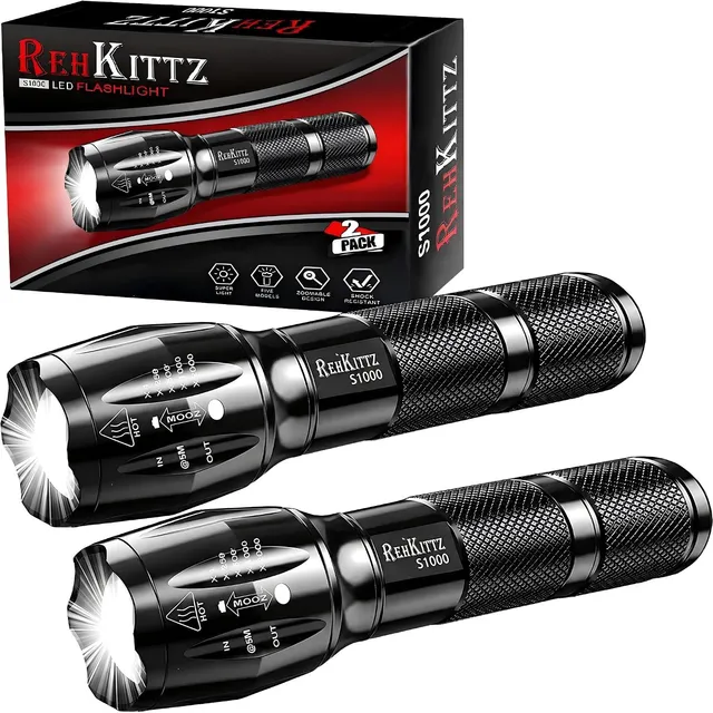 REHKITTZ S1000 compacte zoomzaklampen – 2-pack